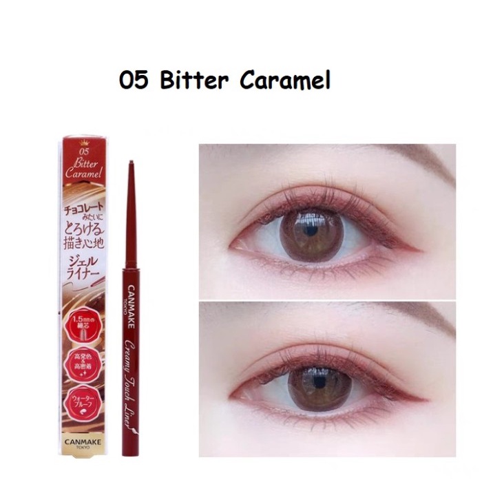 CANMAKE CREAMY TOUCH WATERPROOF GEL PENCIL LINER EYELINER