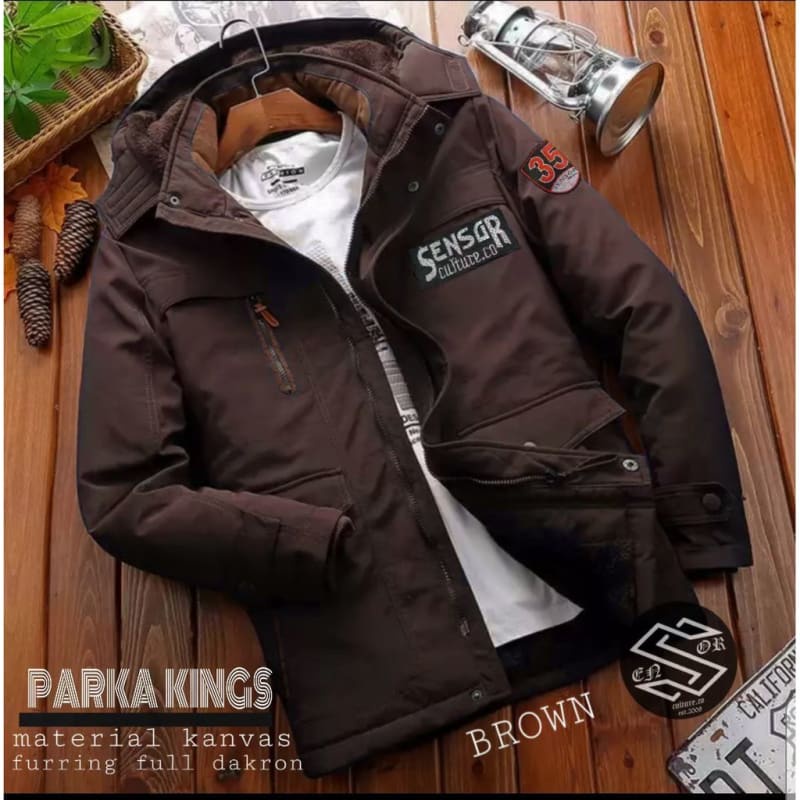Jaket Parka King Original SENSOR - Brown Termurah