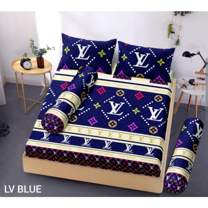 Seprei set BANTAL 4 GULING 2 ukuran 180x200 / 160x200 motif bunga bahan katun halus premium adem 100% anti luntur