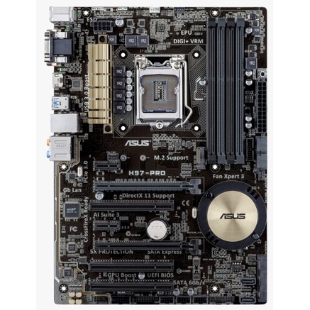 MAINBOARD ASUS H97-PRO LGA 1150 4 SLOT RAM MOTHERBOARD ASUS H97 PRO