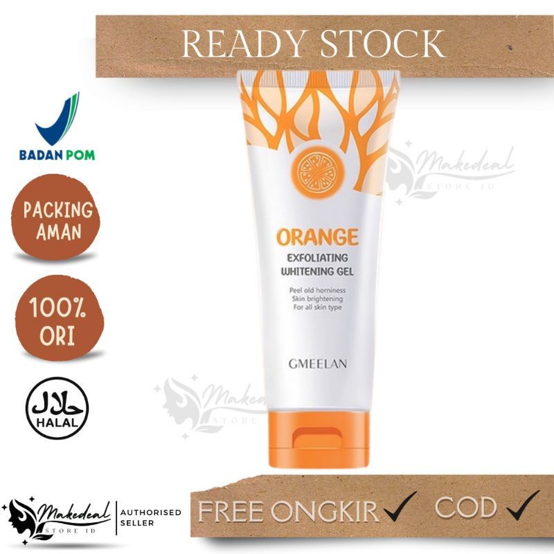gmeelan orange  exfoliating  whitening gel/gluta whitening lazy cream  BPOM ORI