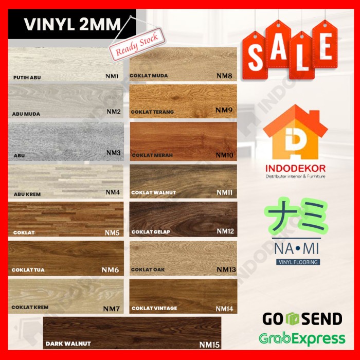 Lantai [ Reject Sale ] Lantai Vinyl Motif Kayu Tebal 2Mm Full Per Box