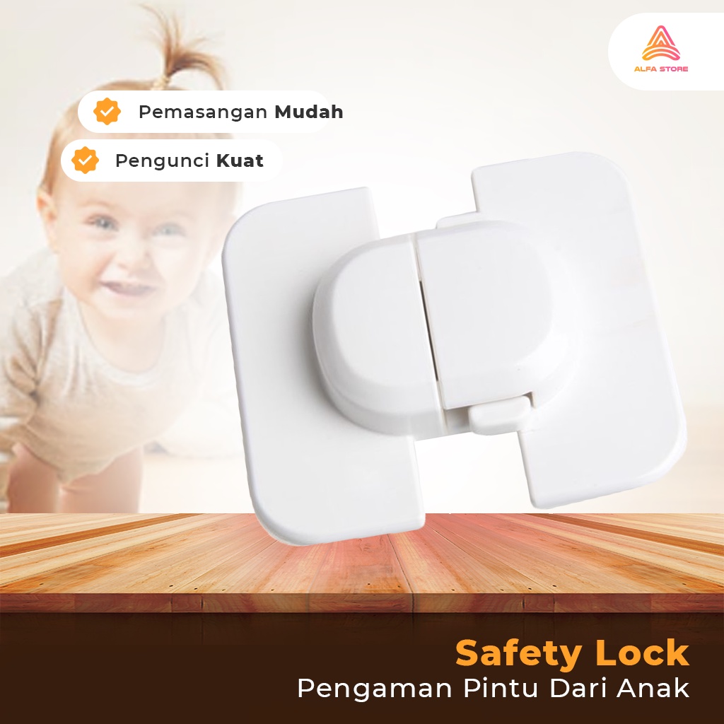 Safety Lock Pengunci Kulkas Kunci Lemari Pengaman Pintu Rumah Pelindung Anak