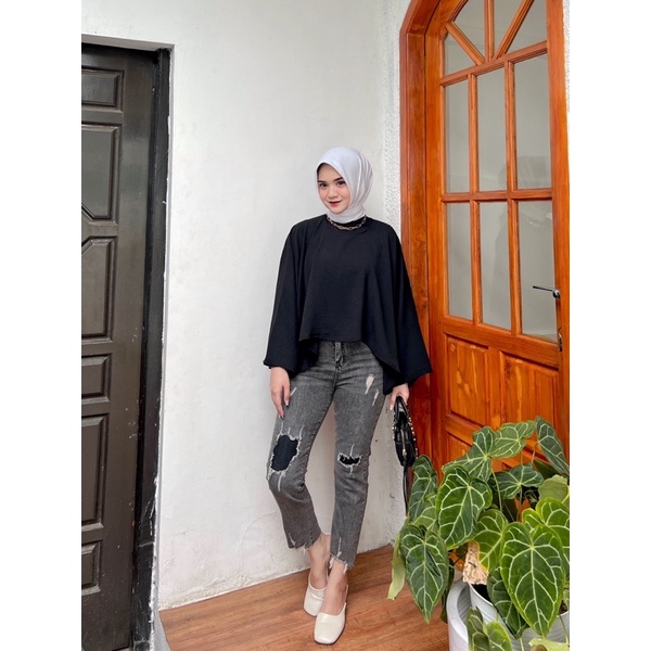 Famela Batwing Blouse - Atasan Wanita - Baju Lengan Panjang