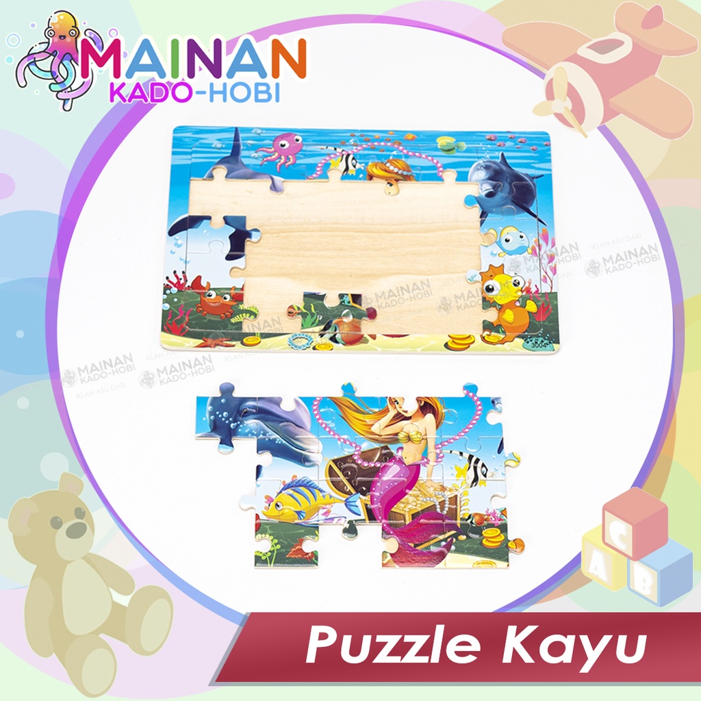 MAINAN DIY KREATIFITAS ANAK UNISEX SUSUN PUZZLE KAYU