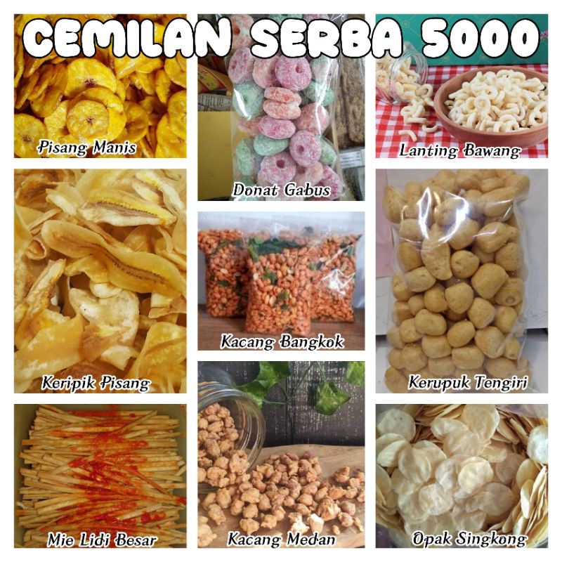 

ANEKA Snack Serba Rp.5000/ snack murah makanan ringan