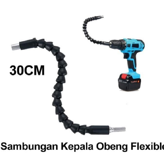 FLEXIBLE 30cm untuk Mesin Bor Cordless - Sambungan Extension untungt33 dijamin