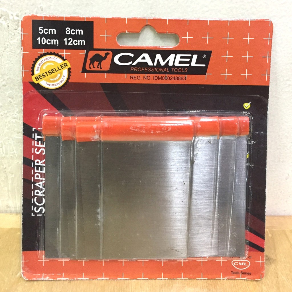 Kape Set 4 Pcs CAMEL Skrap Scraper Gypsum 5cm 8cm 10cm 12cm MURAH