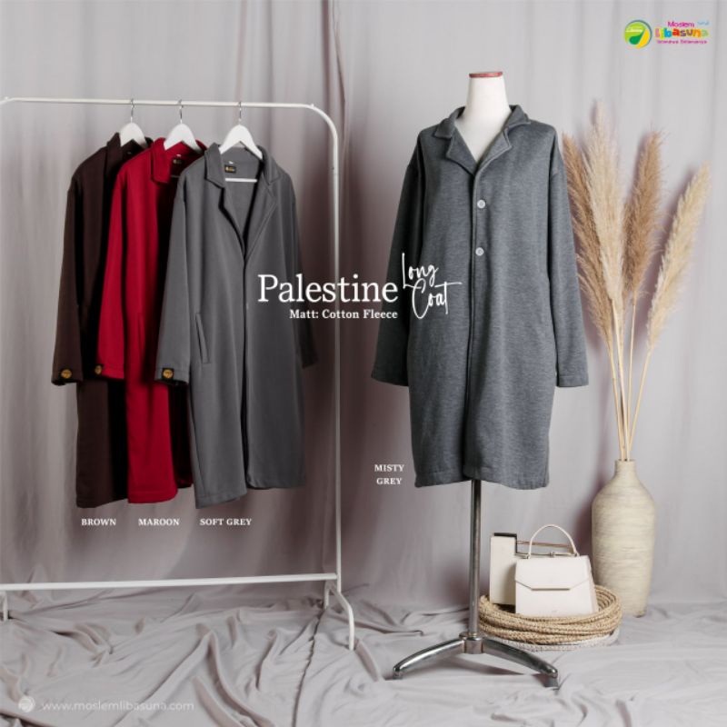 Palestine Long Coat by Libasuna / Long Coat / Blazer / Jaket Perempuan / Libasuna Ori / Moslem Libas