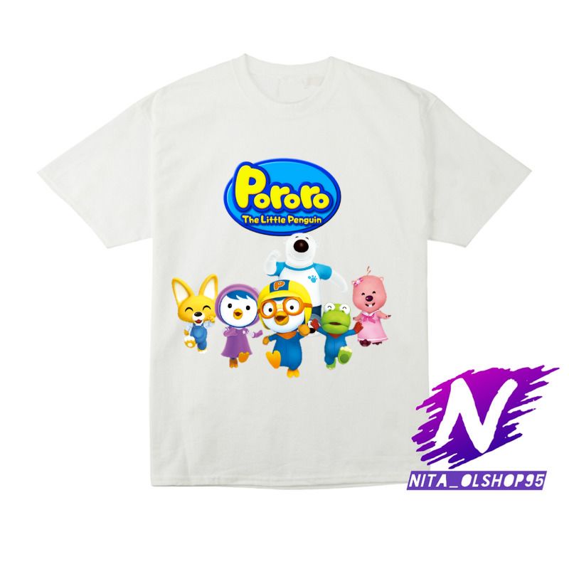 baju anak kaos anak pororo kartun anak pororo the little penguin