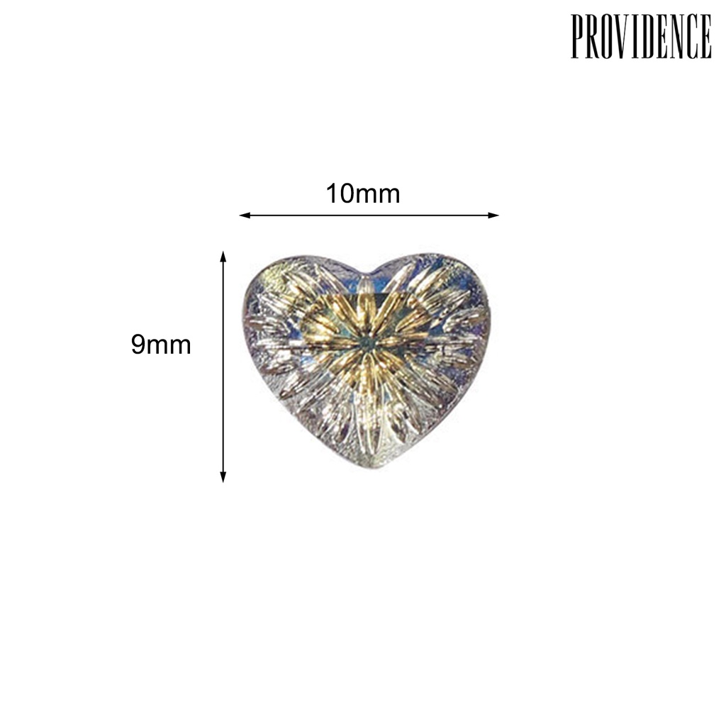 Providence 5Pcs Nail Art Decor Tiga Dimensi Shiny Glitter Mempesona DIY Sparkling Nail Embos Berlian Imitasi Kuku Pesona Hati Wanita Pasokan