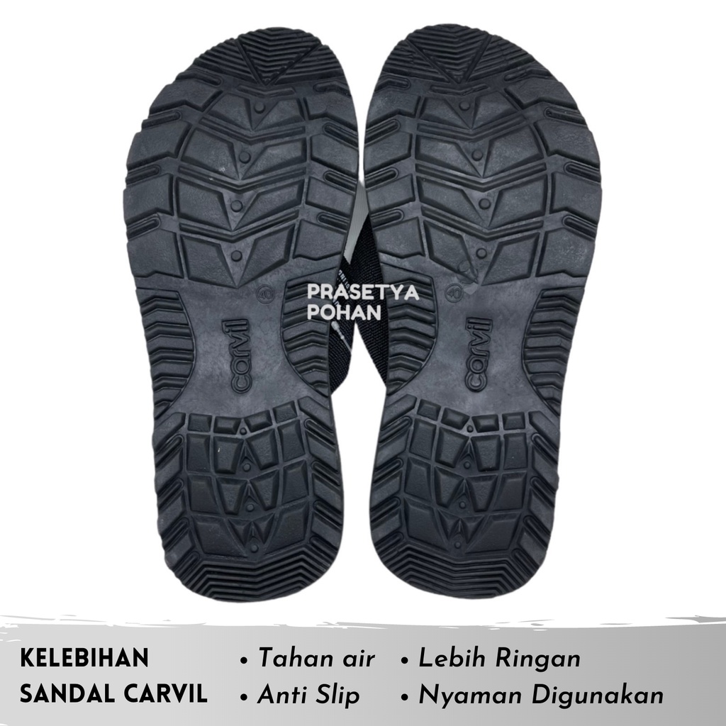 Sandal Pria Carvil Original Anti Air - Sendal Carvil Trevis