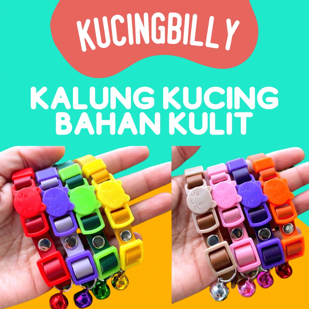 Kalung kucing bahan kulit