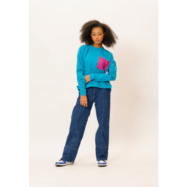 AGNI - Giulia Top Long Sleeve Blue