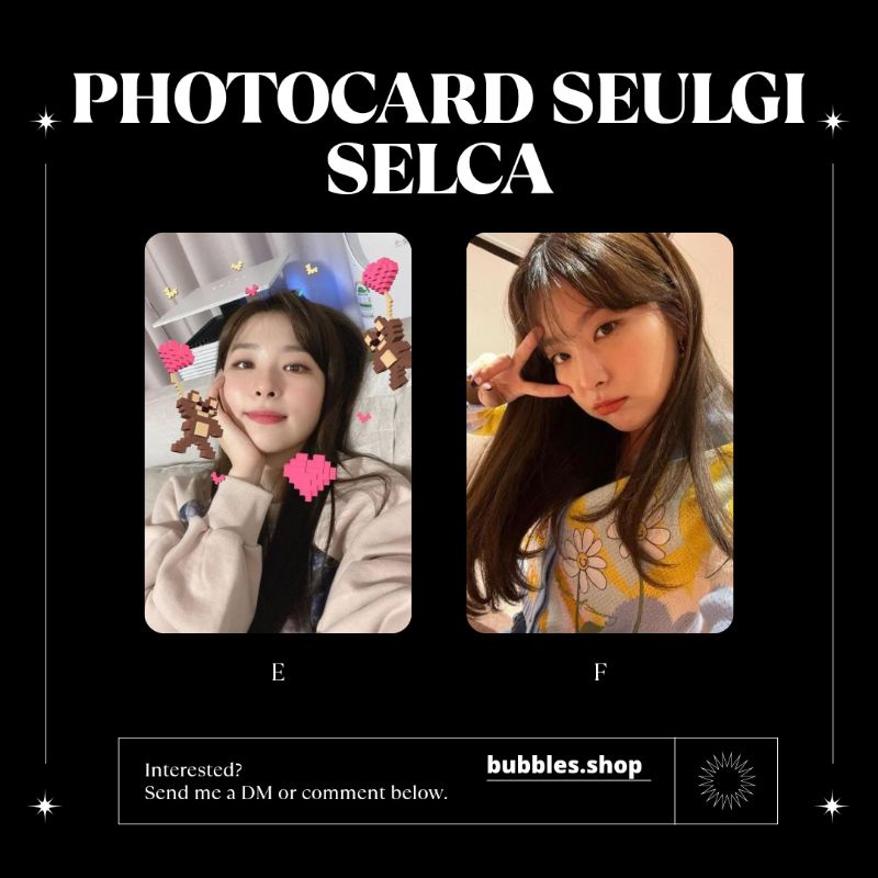 PHOTOCARD UNOFFICIAL SEULGI RED VELVET SELCA