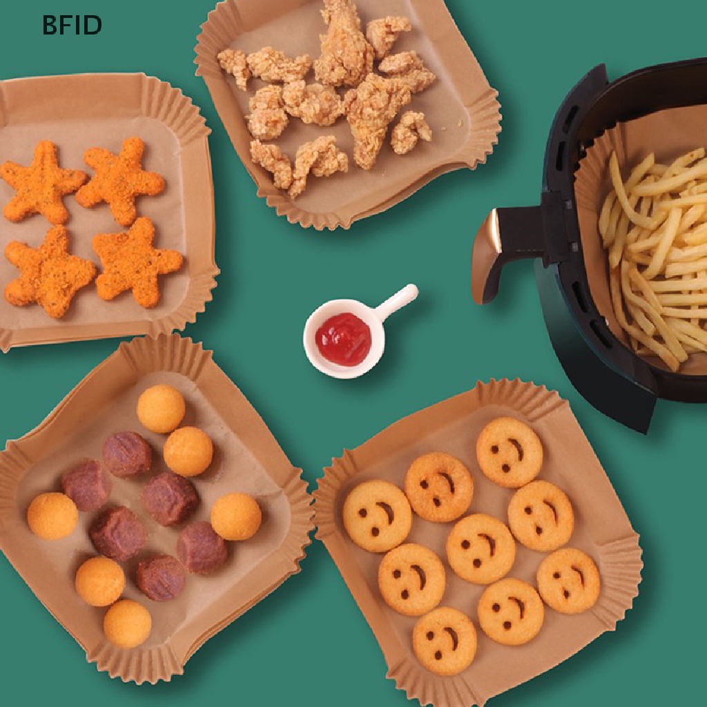 [BFID] Air Fryer Disposable Baking Paper Liner Bentuk Tray Panggangan Dapur Kertas Roti [ID]