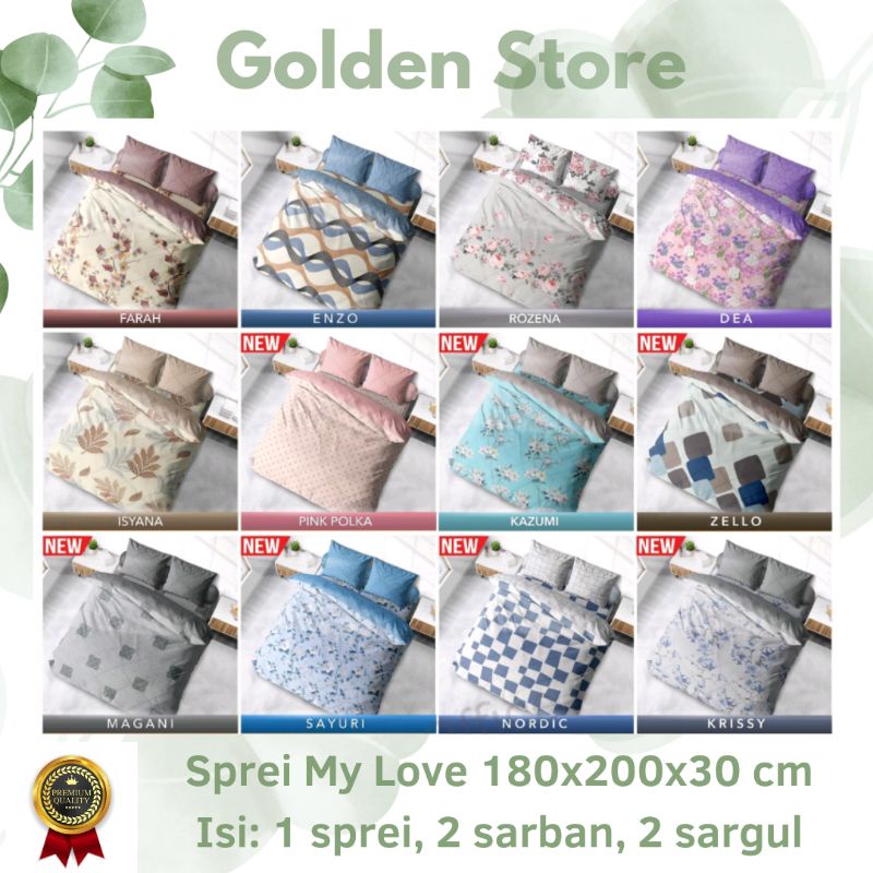 Sprei My Love 180x200x30 Motif