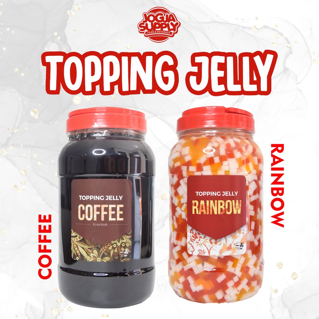 

Jogja Supply - 1 Kg 3 Kg Topping Jelly / Rainbow Jelly / Coffee Jlly Kopi / Coconut Jelly / Paket Usaha Minuman