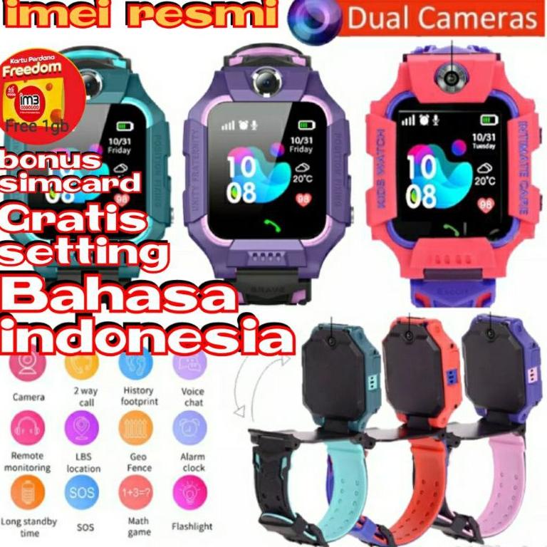 7Q7ZQ9040 [COD√] SMART WATCH IMOO Z6 ANTI AIR FLIP CAMERA 360° AIMO FROZEN JAM ANAK PINTAR