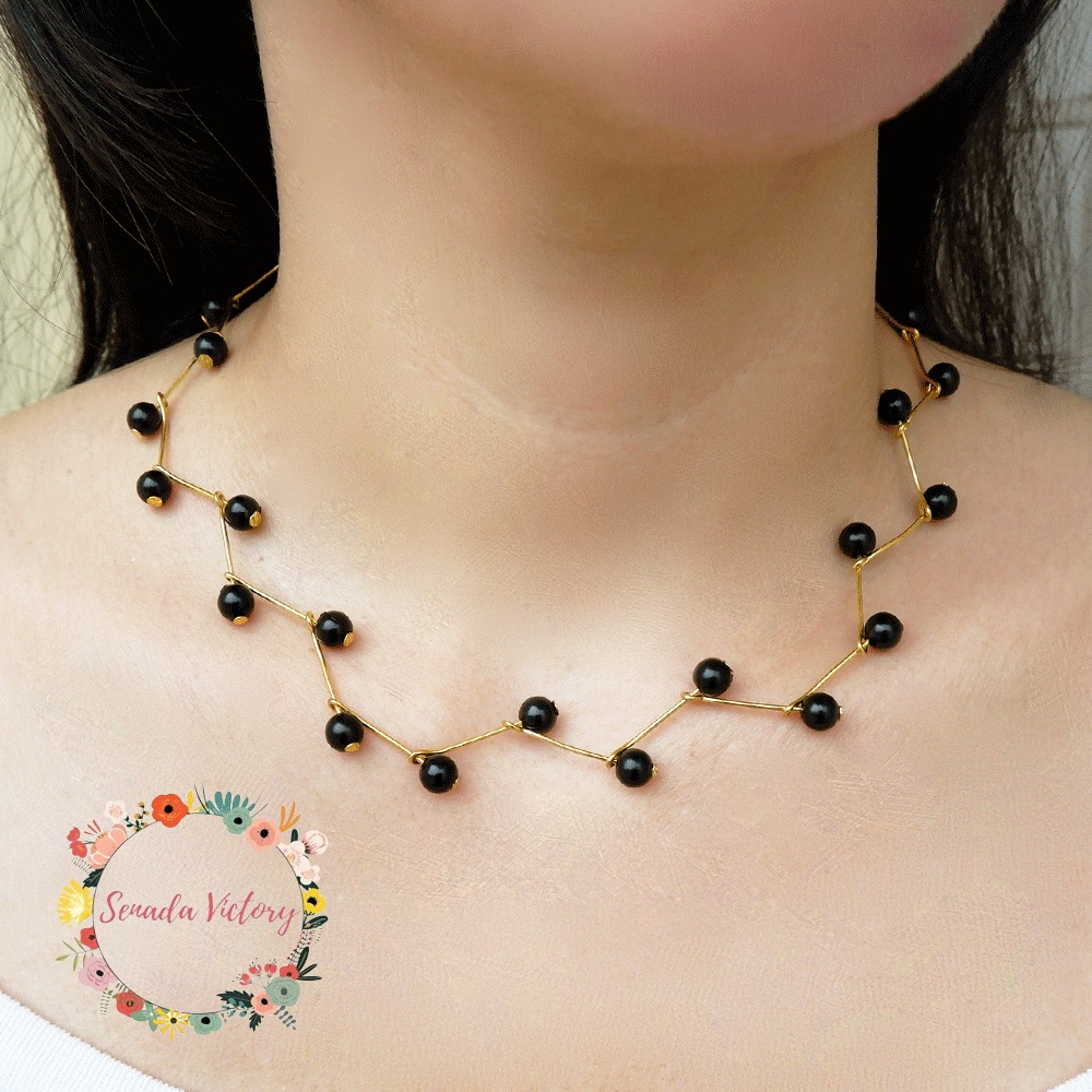 Senada Victory Choker Rangkai Wanita Kalung Mutiara Korean Aksesoris Fashion Wanita SK088