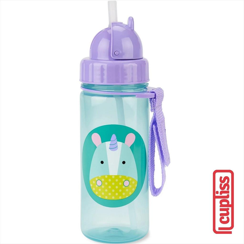 Skip Hop Zoo Flip Straw Bottle 385 ml 567610 Unicorn Botol Minum Skiphop