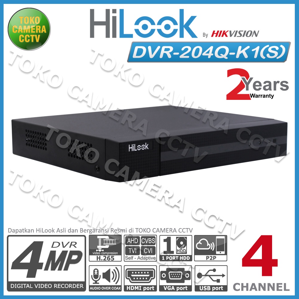 DVR HILOOK 4 CHANNEL 204Q M1