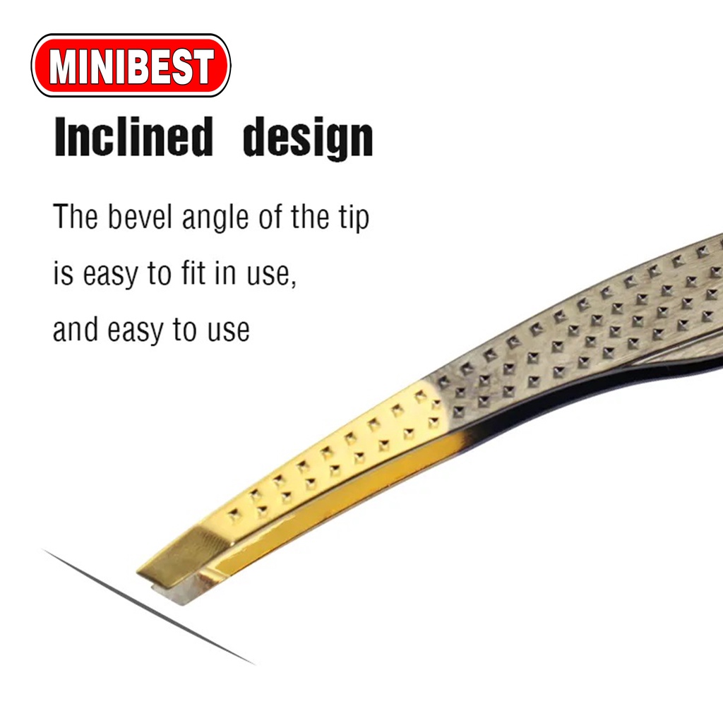 [MB] PINSET ALIS KISLENE BEAUTY CLIPPER COSMETICS STAINLESS BLACK GOLD / CABUT BULU ALIS