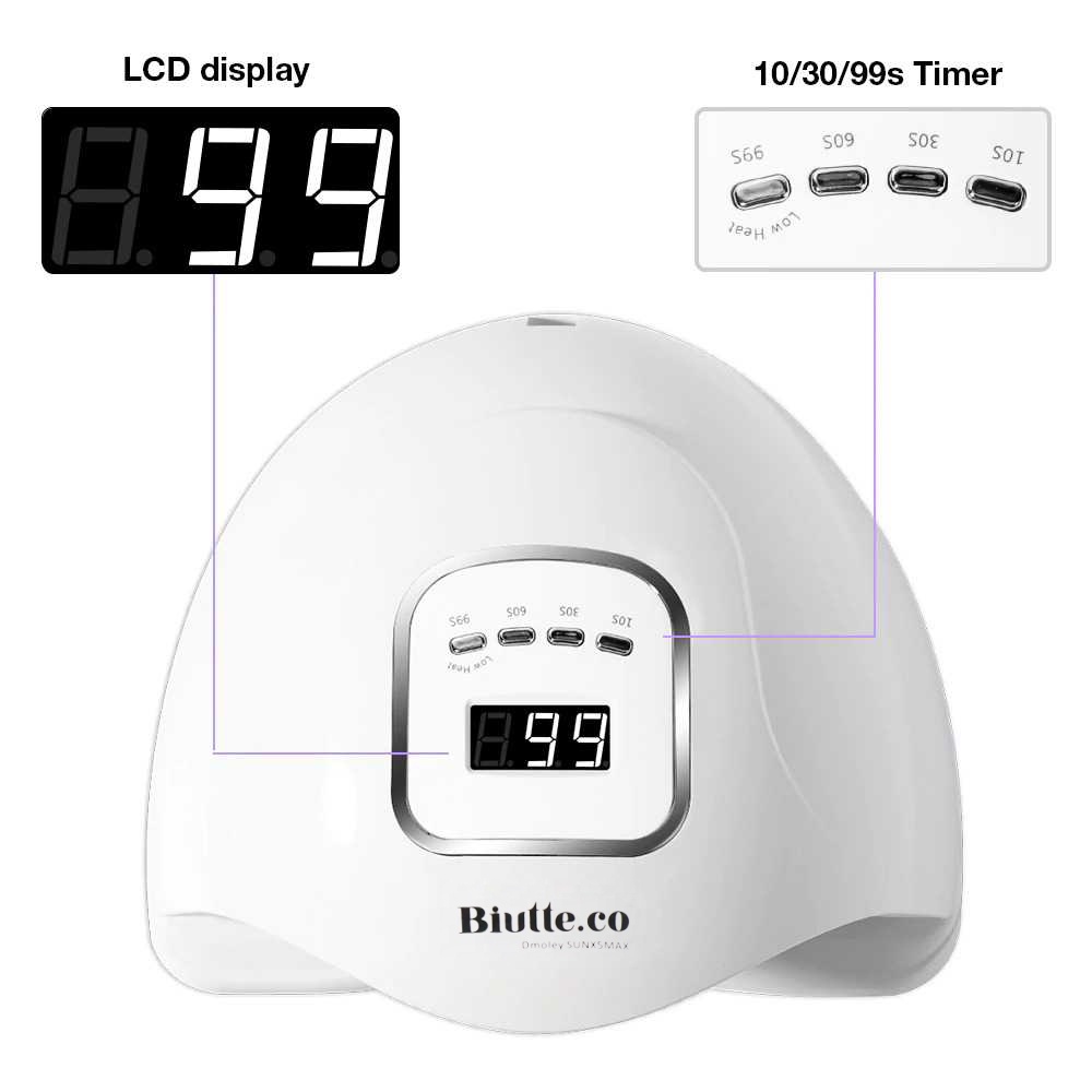 Biutte.co Pengering Kutek Kuku UV LED Nail Dryer 120W 45LED murah