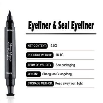 Amy's Diary Eyeliner Stamp 2 In 1 Waterproof Liquid Eyeliner Pensil Waterproof Ukuran Stamp Small