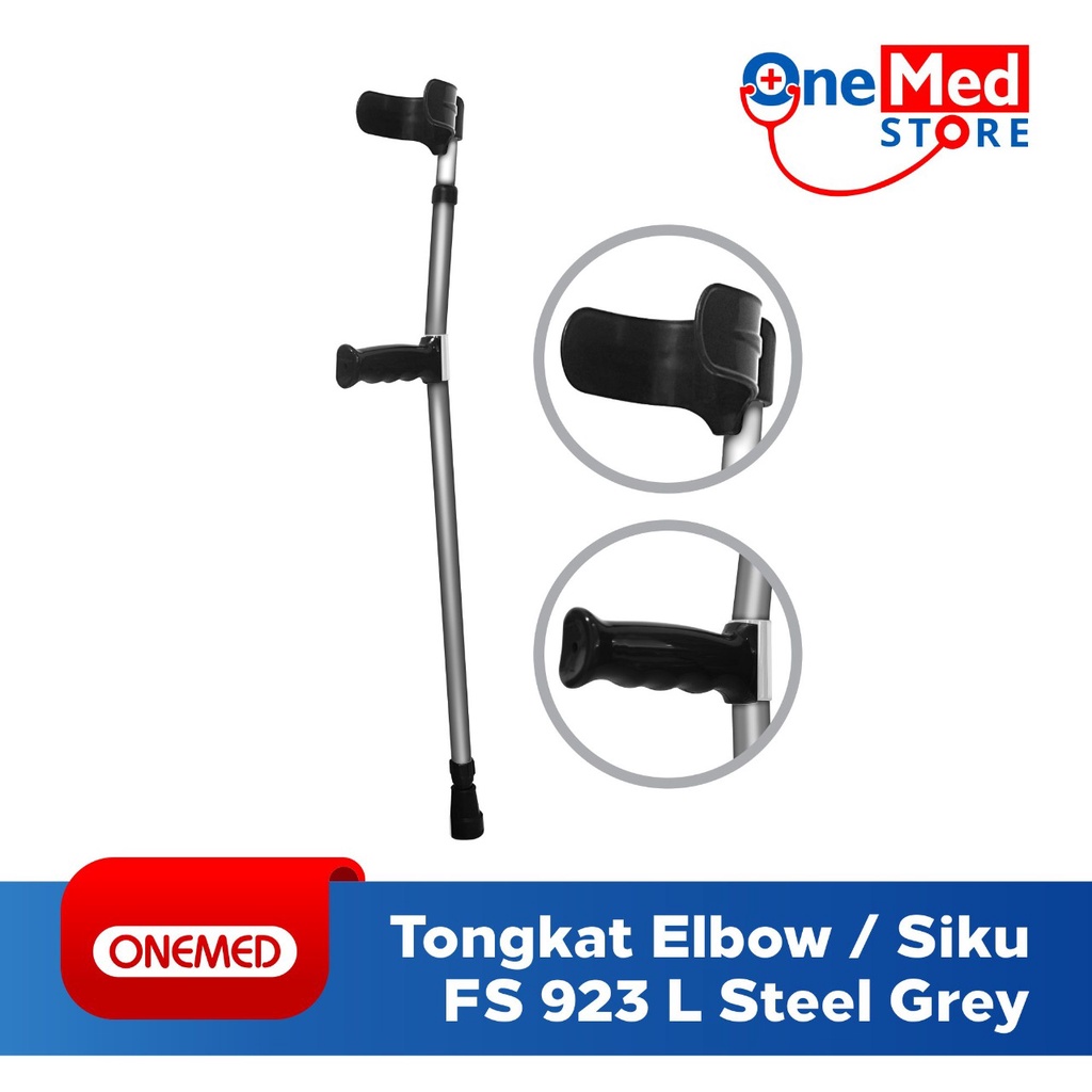 TONGKAT ELBOW/SIKU STEEL GREY 923 ONEMED OJ2