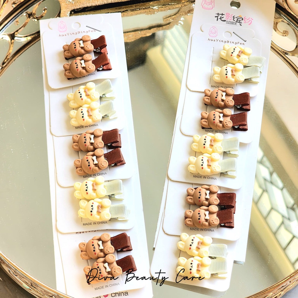 JEPIT RAMBUT KOREA COKELAT SERIES / Hair Clips mini [ K05940 ]