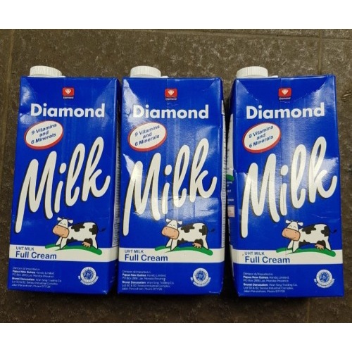 

DIAMOND milk uht full cream/susu diamond plain 1liter