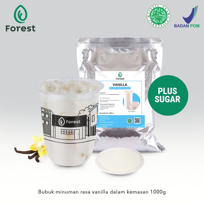 

Terlaris ✨ - Bubuk Minuman Rasa VANILLA 1000g Plus Gula - FOREST Bubble Drink - POWDER 2.1.23