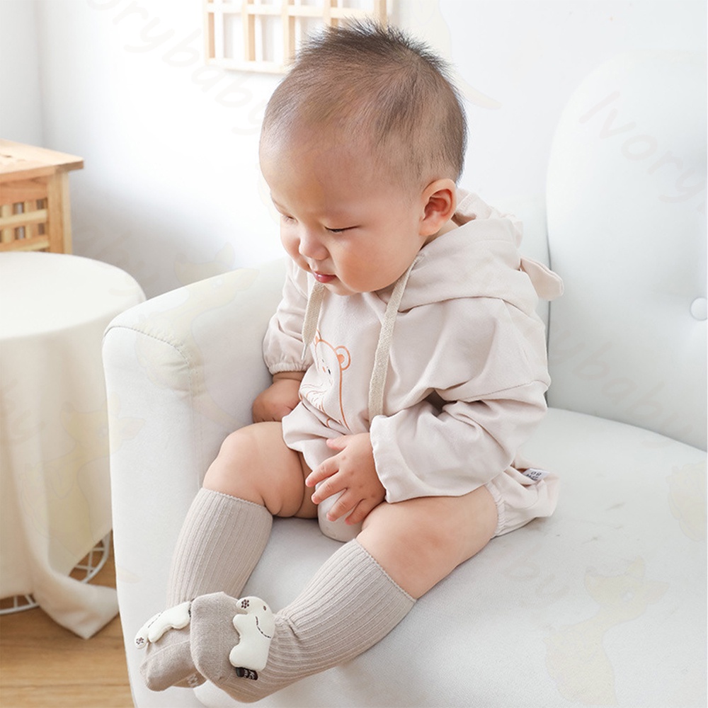 Ivorybaby Kaos kaki bayi panjang anti slip Kaus kaki bayi boneka 3d Baby sock