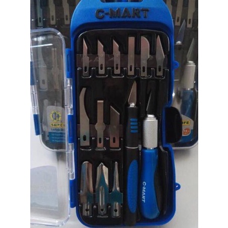 

Pisau Ukir / Carving / Hobby Knife 14 Pcs C-Mart