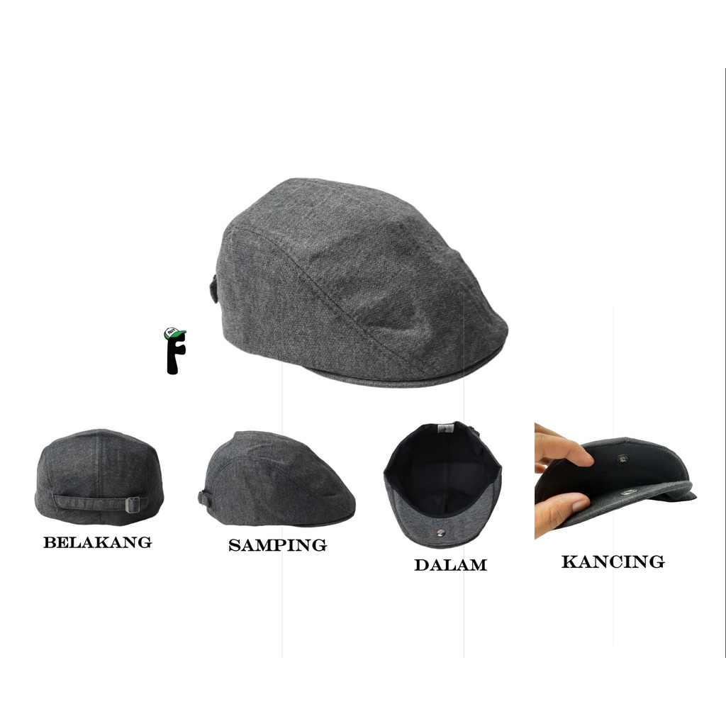 Topi Kodok Motif Kotak Kotak Dewasa - Topi Pet Patino Motif Kotak Kotak | Topi Copet | Topi Pelukis | Topi Flat Cap Pria