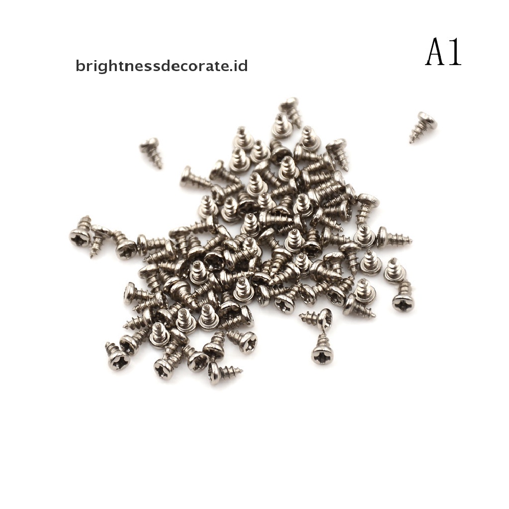 [Birth] 100pcs Sekrup M2 Diameter Ulir Kepala Bulat Cross Sekrup Self Tapping Screw [ID]