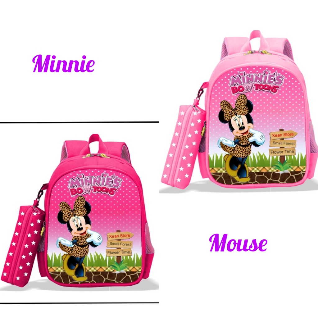 Tas Anak MIckey minnie mouse Mouse Tas Ransel Anak Motif Karakter Lucu Bisa COD