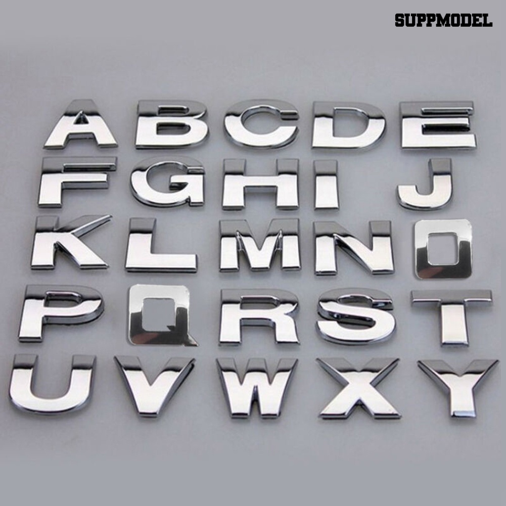 [SM] Number Letter Self-adhesive Auto Sticker Mobil Badge Decals Emblem Dekorasi