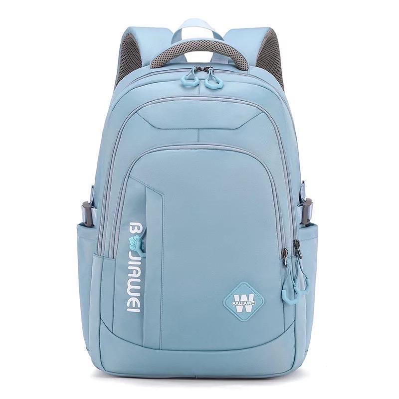 Tas ransel anak polos Baijiawei tas ransel laptop tas sekolah anak perempuan backpack wanita tas ransel anak perempuan weibo