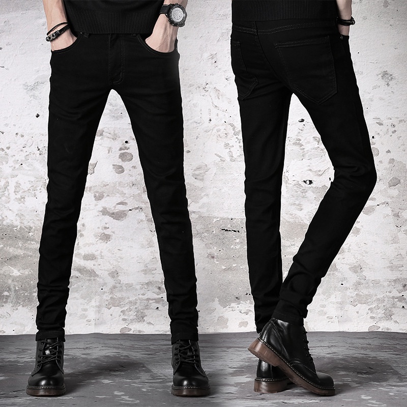 Celana Jeans Pria Hitam Tren Jeans Pria / Korea Slim Fit Skinny Pria Celana Kasual Celana