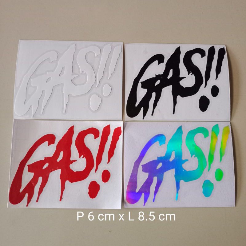 stiker cutting, GAS , stiker GAS , motor, helm viral
