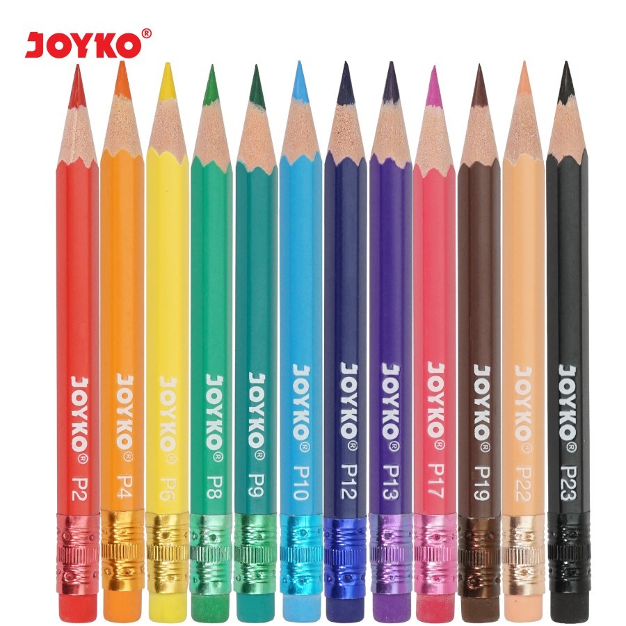 Erasable Color Pencil / Pensil Warna Dapat Dihapus Joyko CP-120 / 12 Warna / Pendek