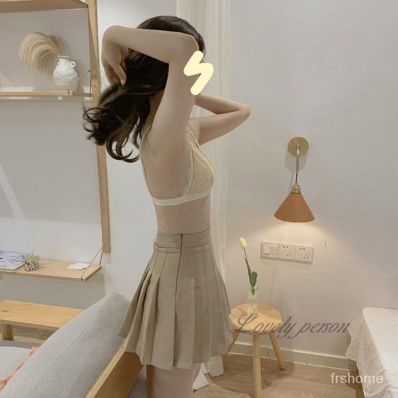 Dada kecil dada kecil dada tidak ada cincin baja bra celana dalam wanita tipis ultra -thin musim pan