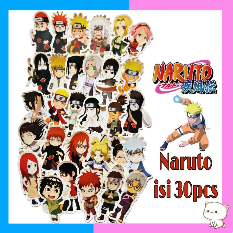 

stiker naruto isi 30pcs stiker anime tidak luntur