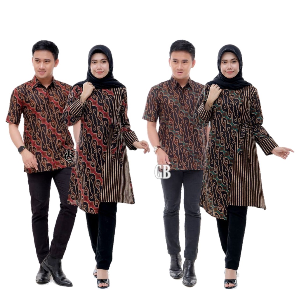 TERBARU Couple Batik Motif Songket Soft seragam M L XL XXL JUMBO bisa ecer seragam pria wanita
