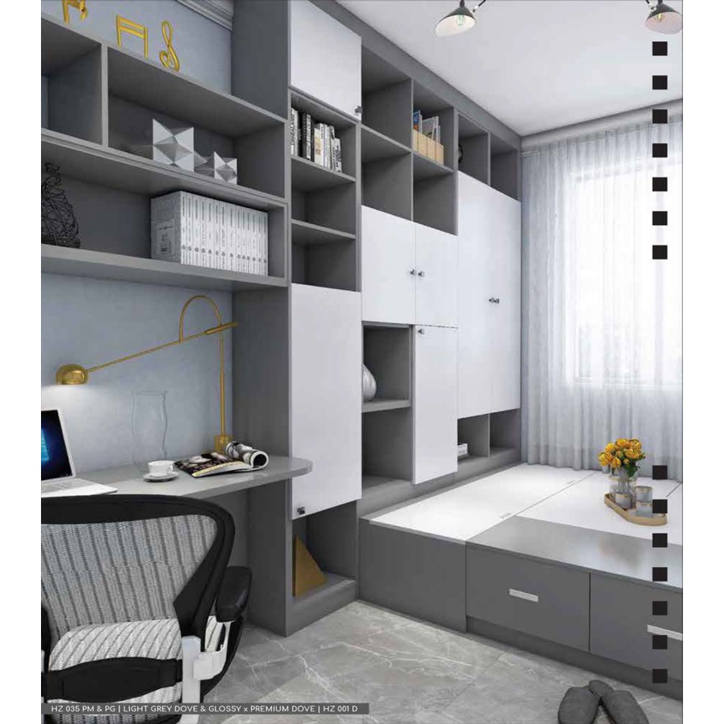 HPL Homega Solid Color PM/PD/AD Pelapis Furniture/Kitchen Set