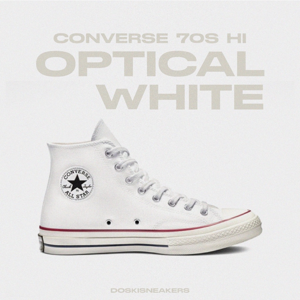 Converse 70S HI Optical White 100% Original Sneakers Casual Pria Wanita Ori Murah Sepatu Pria Sepatu