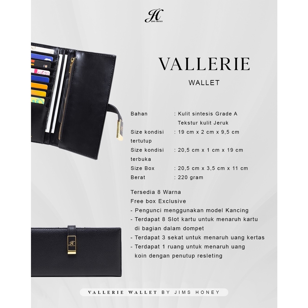Jims Honey - Viola Wallet (Free Box) &amp; Vallerie Wallet (Free Box) Dompet Panjang Dompet Lipat