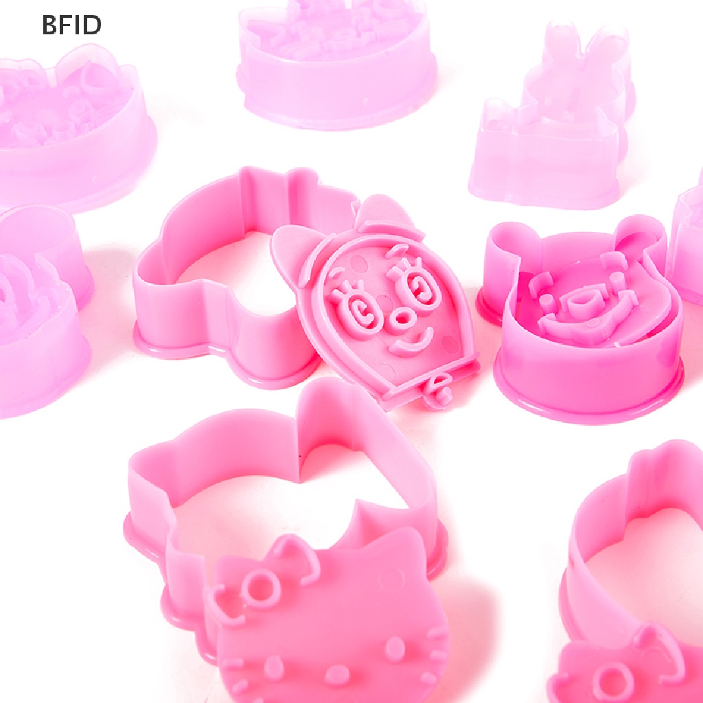 [BFID] 1pasang Pemotong Kue Kering Plastik Lucu Kartun Pressable Biscuit Mold Cetakan Kue [ID]